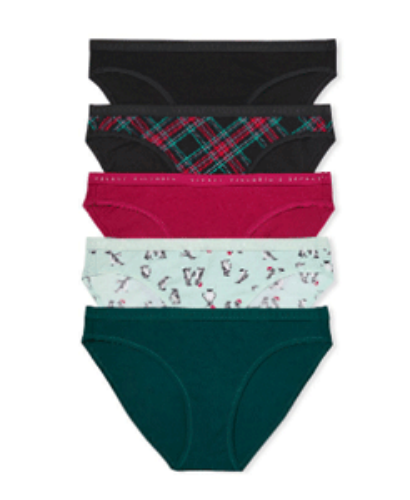 VICTORIA&#039;S SECRET 5-Pack Stretch Cotton Bikini Panties in Holiday 11211405