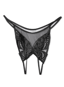 LUXE LINGERIE Embroidered String Brazilian Panty 11176139