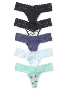 VICTORIA&#039;S SECRET 5-pack Lace Waist Thong Panties 11184308