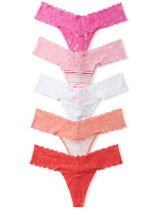 VICTORIA&#039;S SECRET 5-pack Lace Waist Thong Panties 11184308