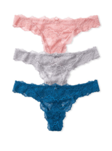 DREAM ANGELS 3-Pack Lace Thong Panties 11184678