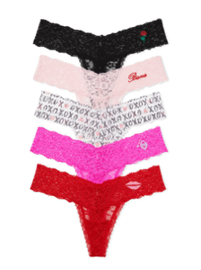 THE LACIE 5-Pack Posey Lace Thong Panties 11222353