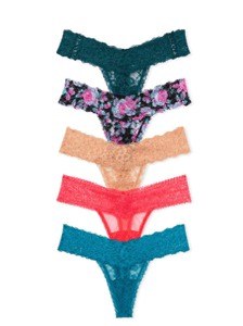 THE LACIE 5-Pack Posey Lace Thong Panties  11222356